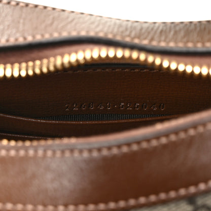 Gucci GG Supreme Monogram Azalea Calfskin Mini Retro Interlocking G Half Moon Bag Beige Ebony Brown Sugar 7 of 11