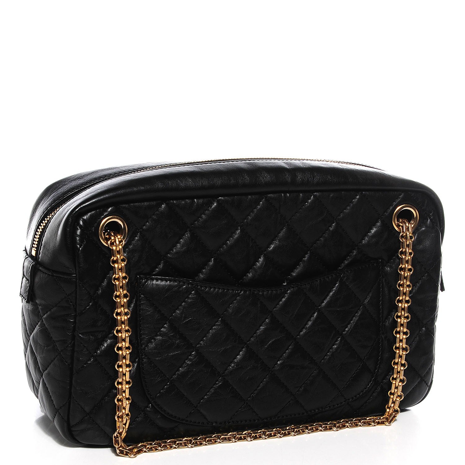 Chanel Aged Calfskin Quilted Medium Reissue Camera Case Black 3 of 8