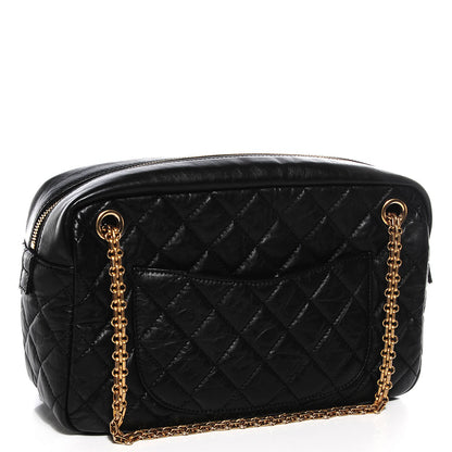 Chanel Aged Calfskin Quilted Medium Reissue Camera Case Black 3 of 8