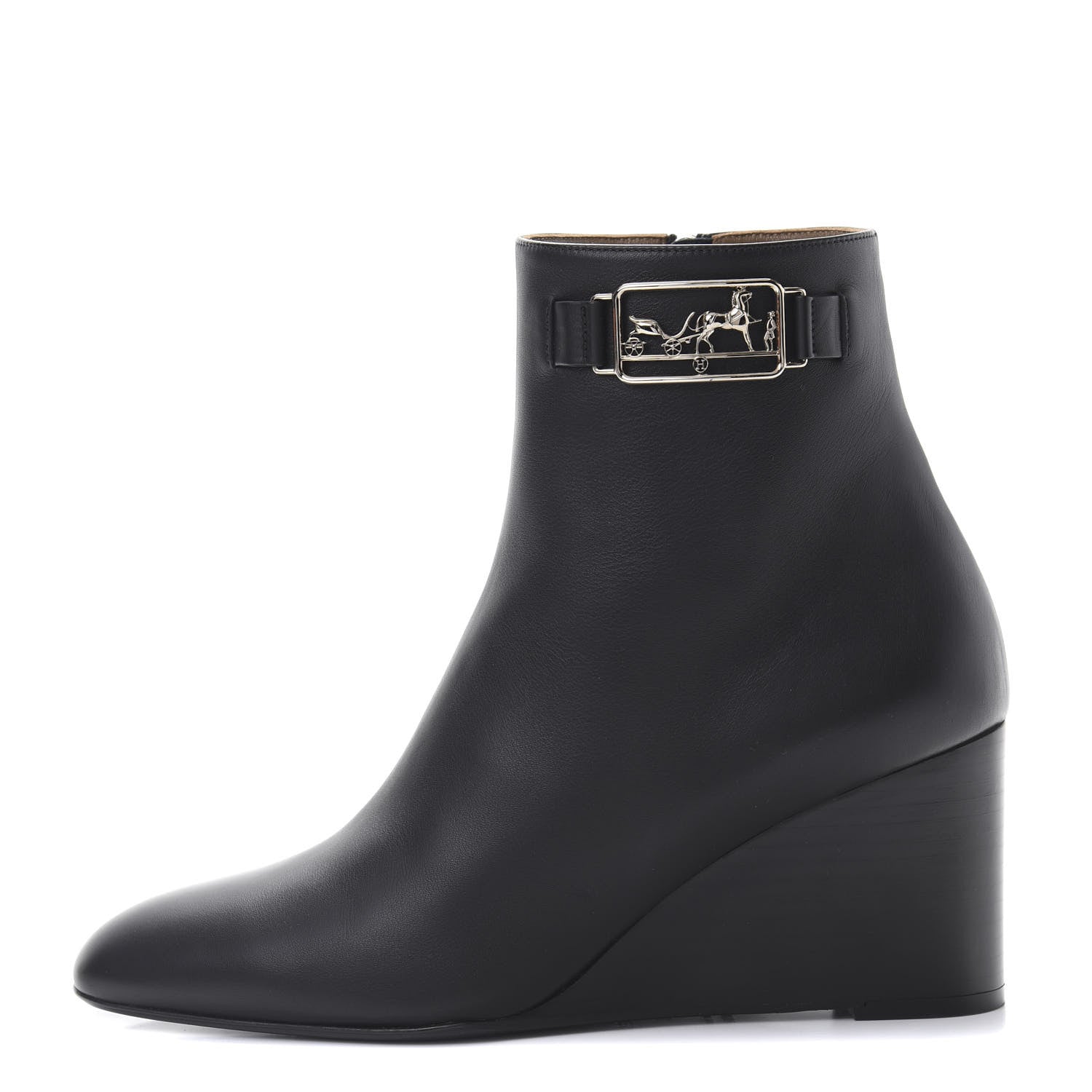 Hermes Calfskin Andrene Ankle Boots 39 Black 1 of 8