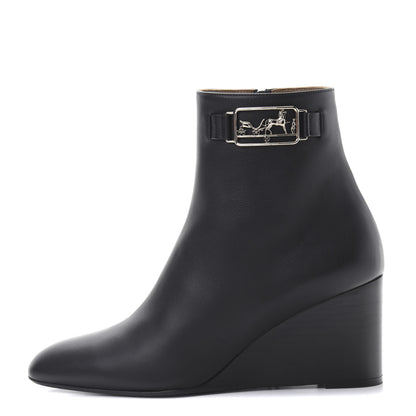 Hermes Calfskin Andrene Ankle Boots 39 Black 1 of 8