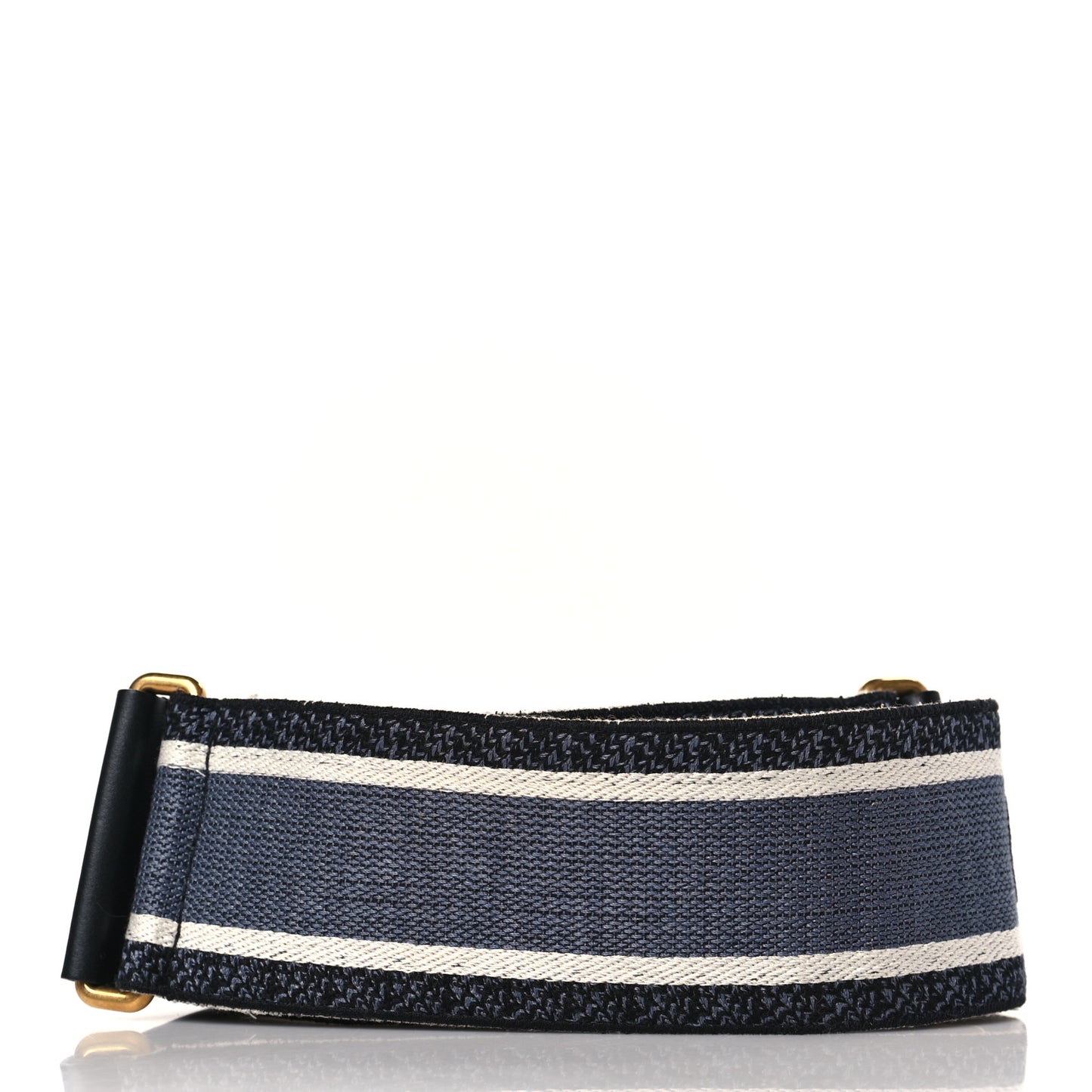 Canvas Embroidered Toile De Jouy Shoulder Strap Blue