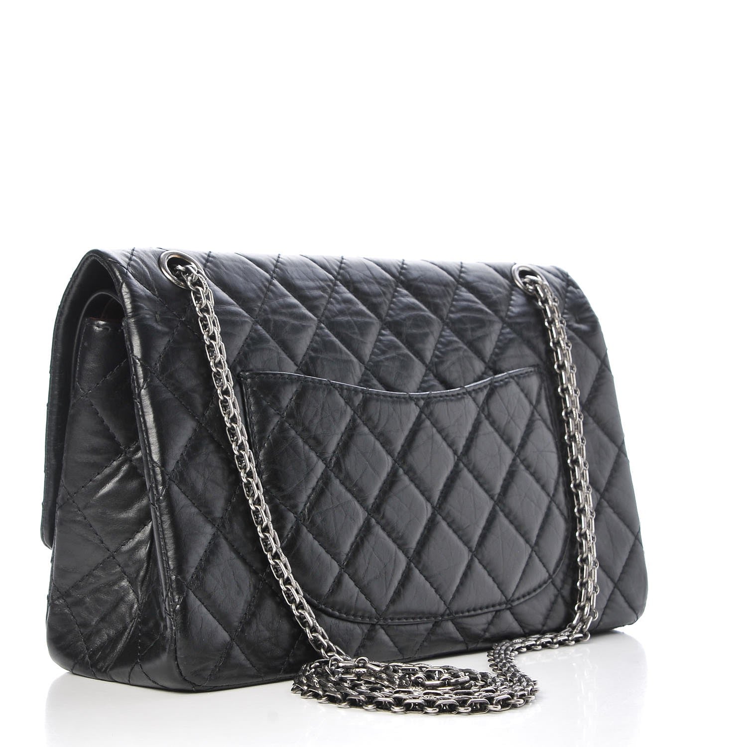 Chanel Aged Calfskin Quilted 2.55 Reissue 226 Flap Black 3 of 7