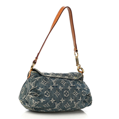 Louis Vuitton Monogram Denim Mini Pleaty Blue 3 of 10