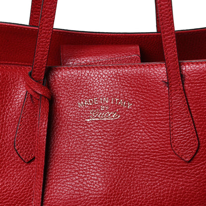 Gucci Dollar Calfskin Small Swing Tote Red 8 of 15