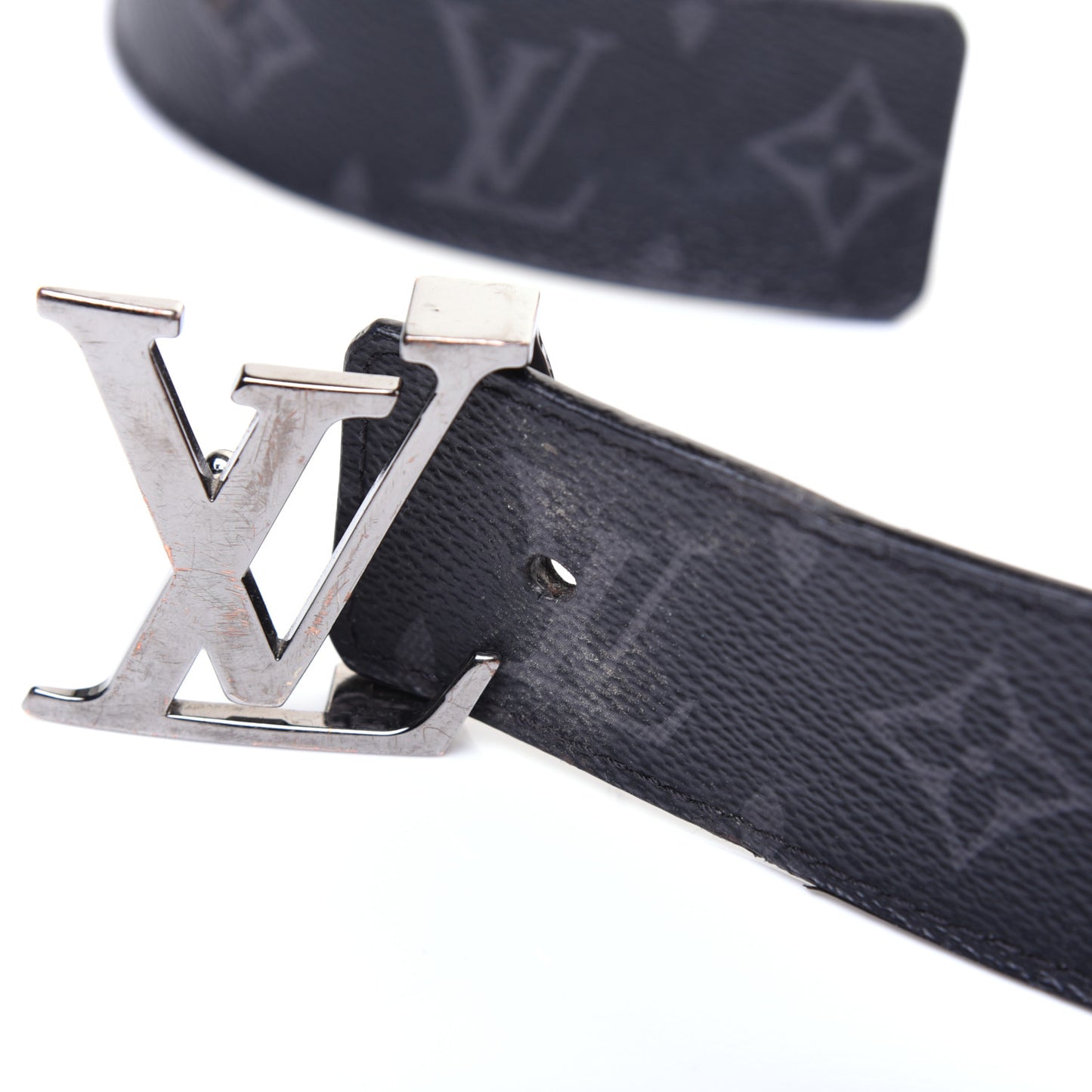 Monogram Eclipse Taigarama 40mm LV Initiales Reversible Belt 95 38 Black