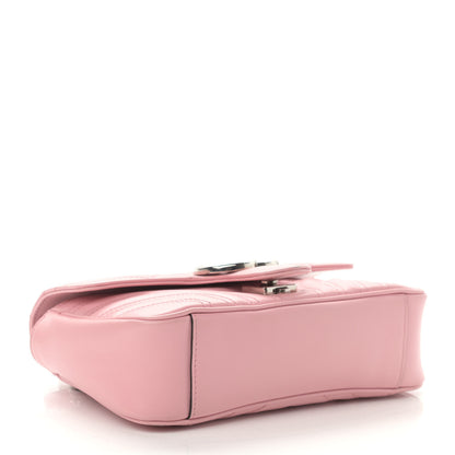 Gucci Calfskin Matelasse Mini GG Marmont Shoulder Bag Wild Rose 4 of 10