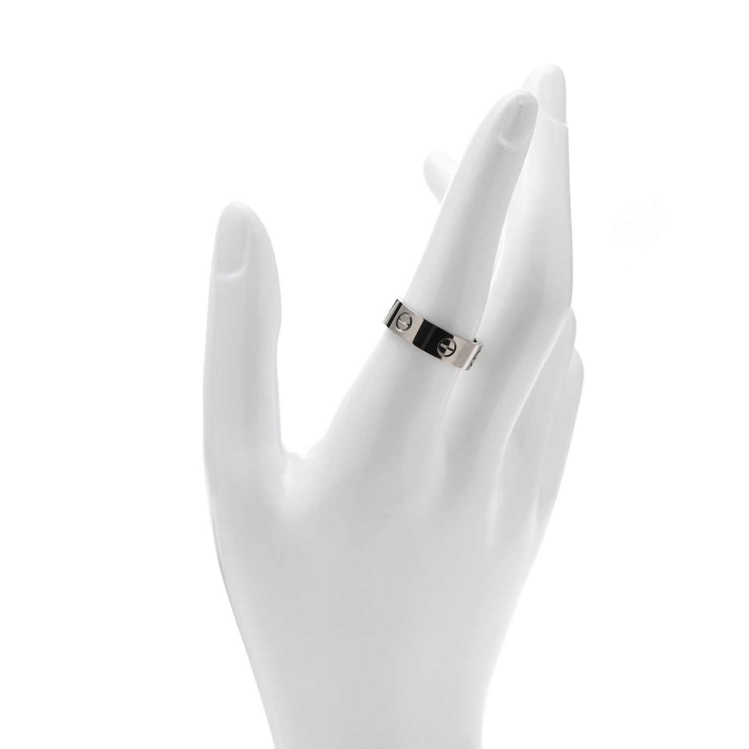 Cartier 18K White Gold 6mm LOVE Ring 58 8.25 2 of 5