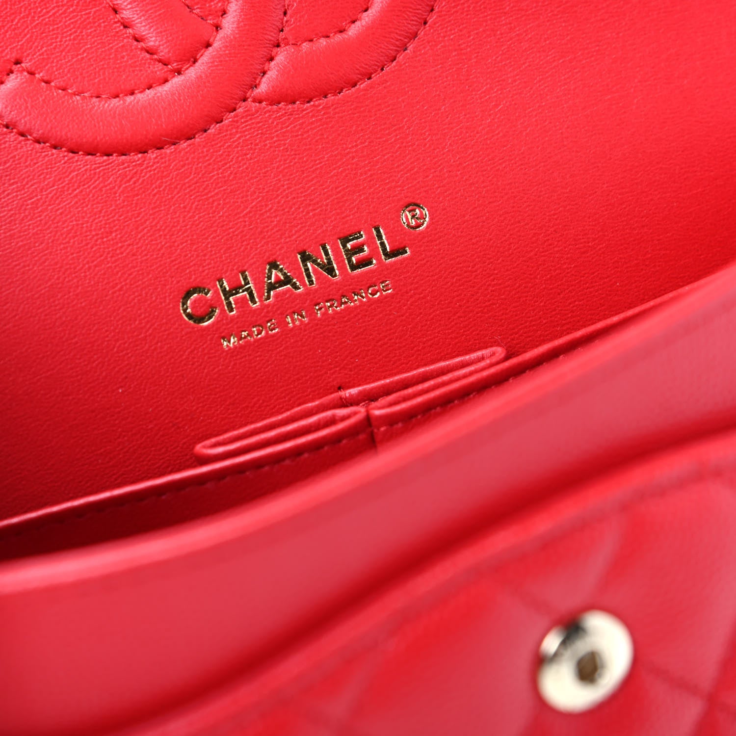 Chanel Caviar Quilted Medium Double Flap Red 8 of 10