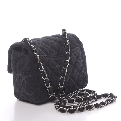 Chanel Denim CC Quilted Mini Square Flap Black 3 of 11