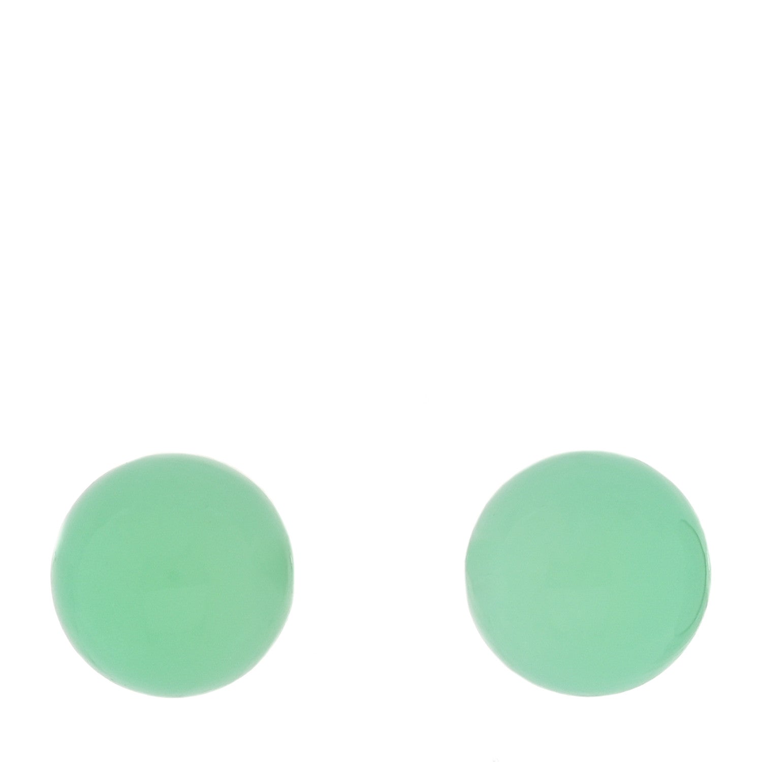 Irene Neuwirth 18K Yellow Gold Chrysoprase Large Gumball Stud Earrings 1 of 5
