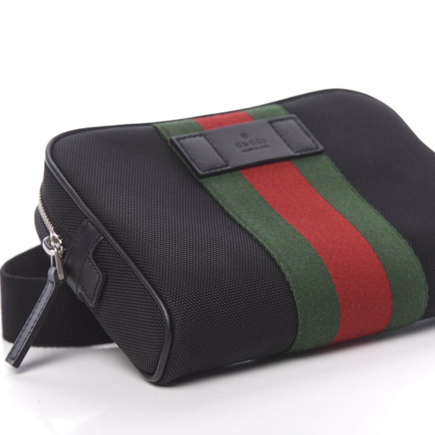 Canvas Web Slim Belt Bag Black