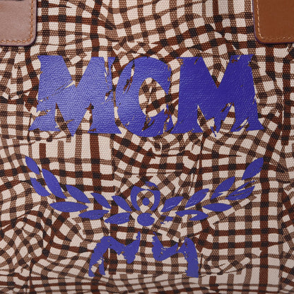 MCM Visetos Medium Liz Reversible Shopper Tote Cognac 15 of 15