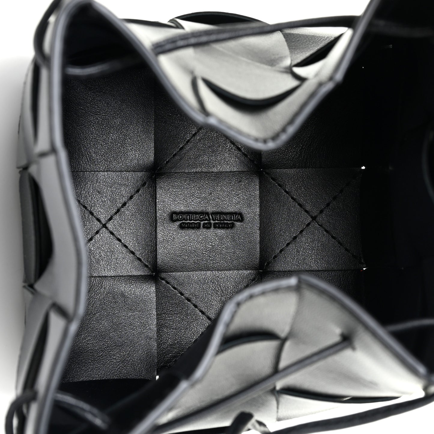 Nappa Maxi Intrecciato Cassette Bucket Bag Black