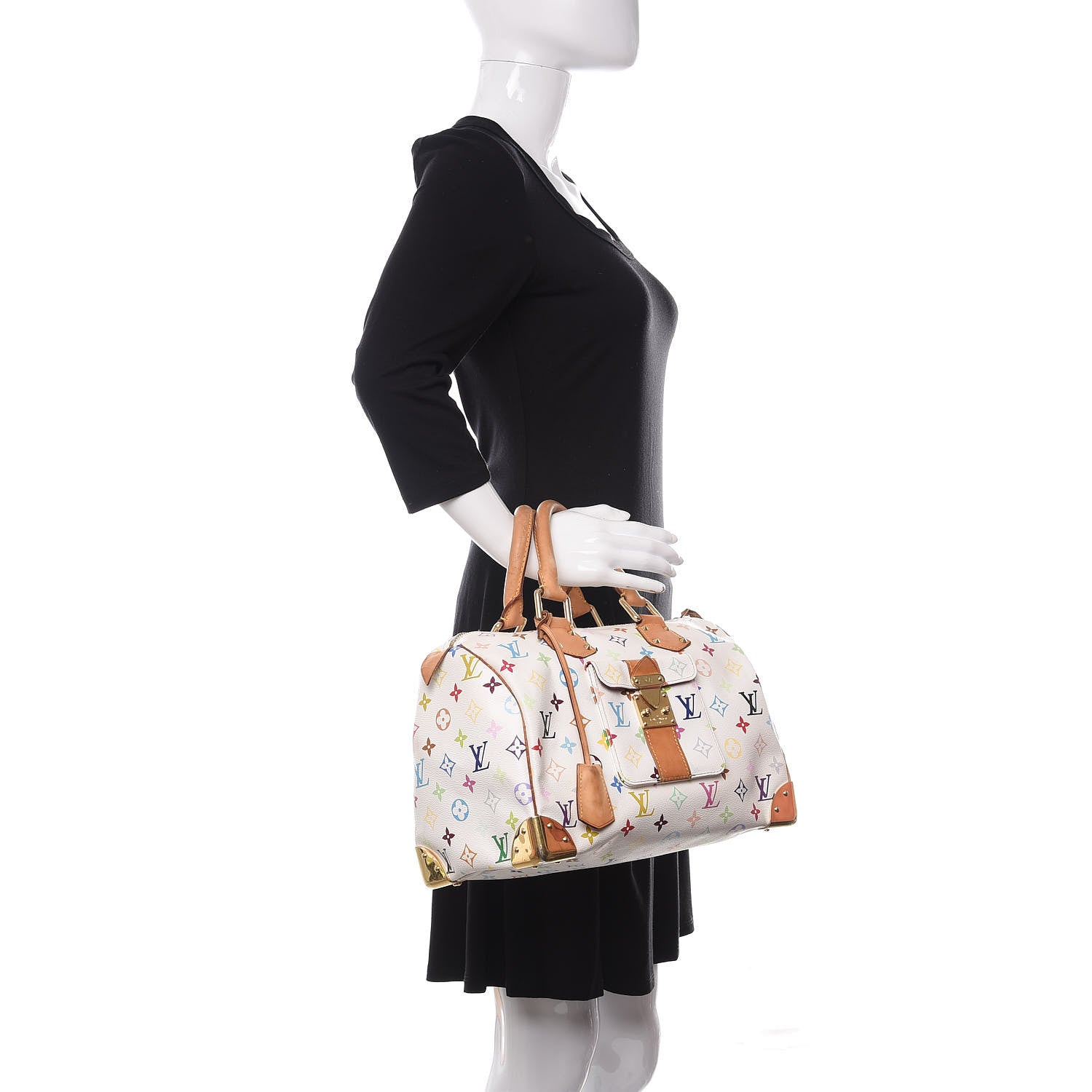 Louis Vuitton Monogram Multicolor Speedy 30 White 2 of 19