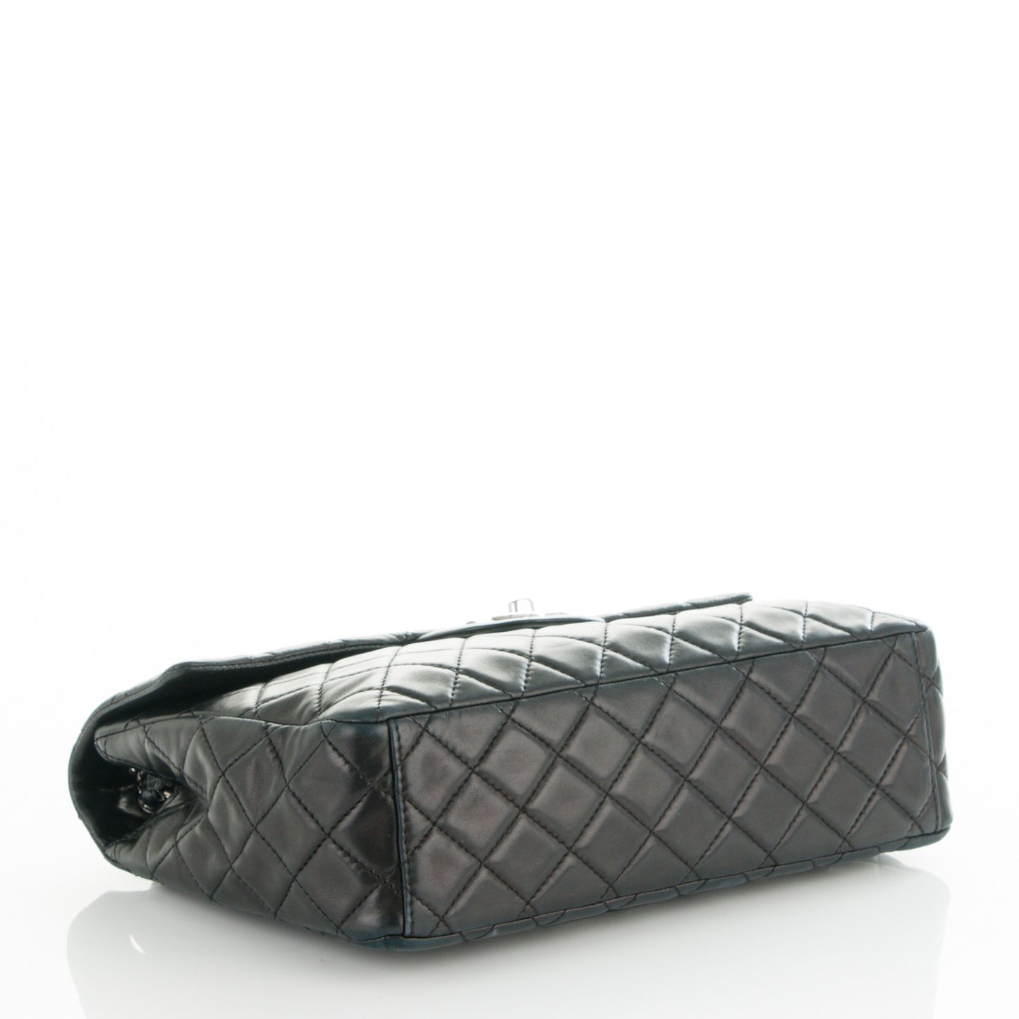 Lambskin Quilted Maxi Single Flap Black