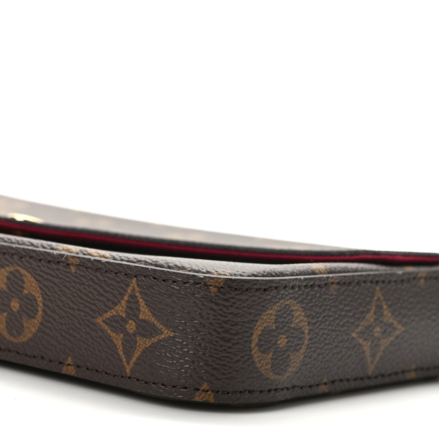 Monogram Pochette Felicie Chain Wallet Fuchsia