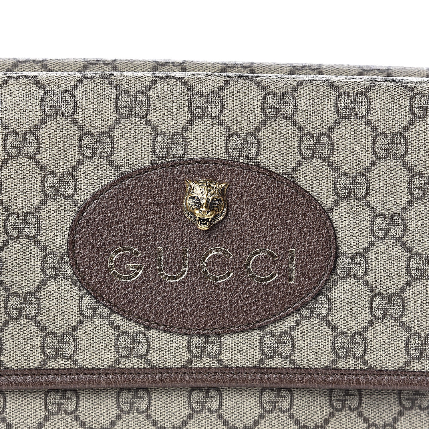Gucci GG Supreme Monogram Web Neo Vintage Double Flap Messenger Bag Beige New Acero 11 of 12