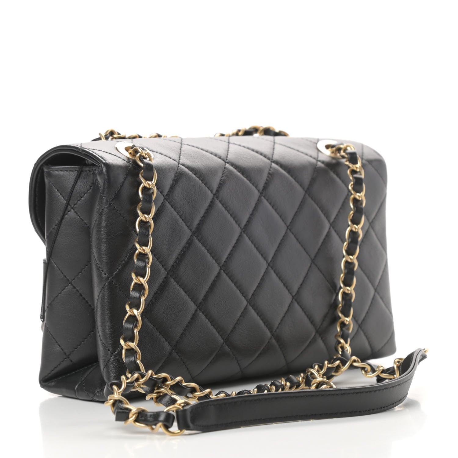 Chanel Calfskin Quilted Enchained Flap Black 3 of 11