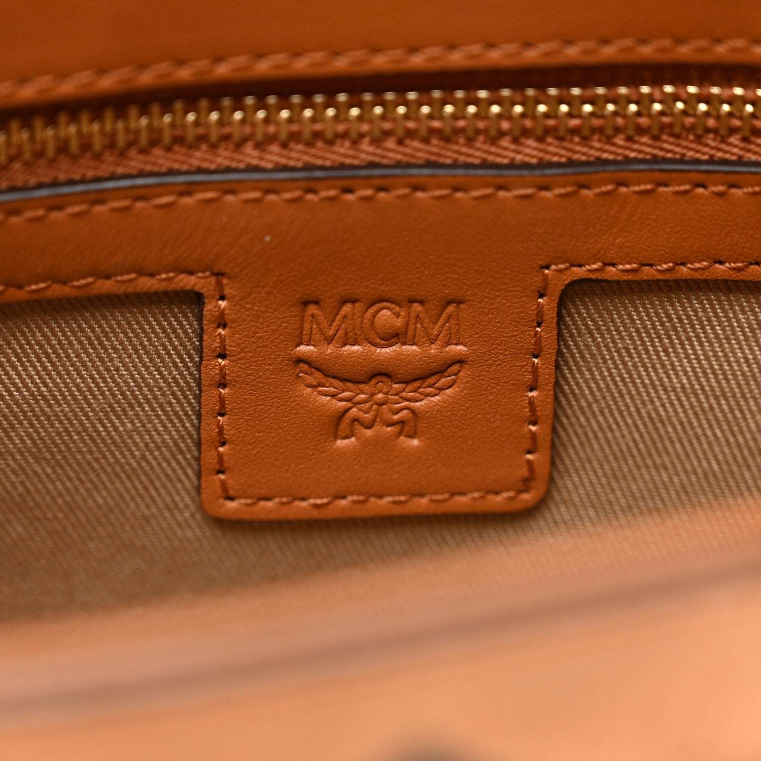 MCM Visetos Small Millie Crossbody Belt Bag Cognac 7 of 9