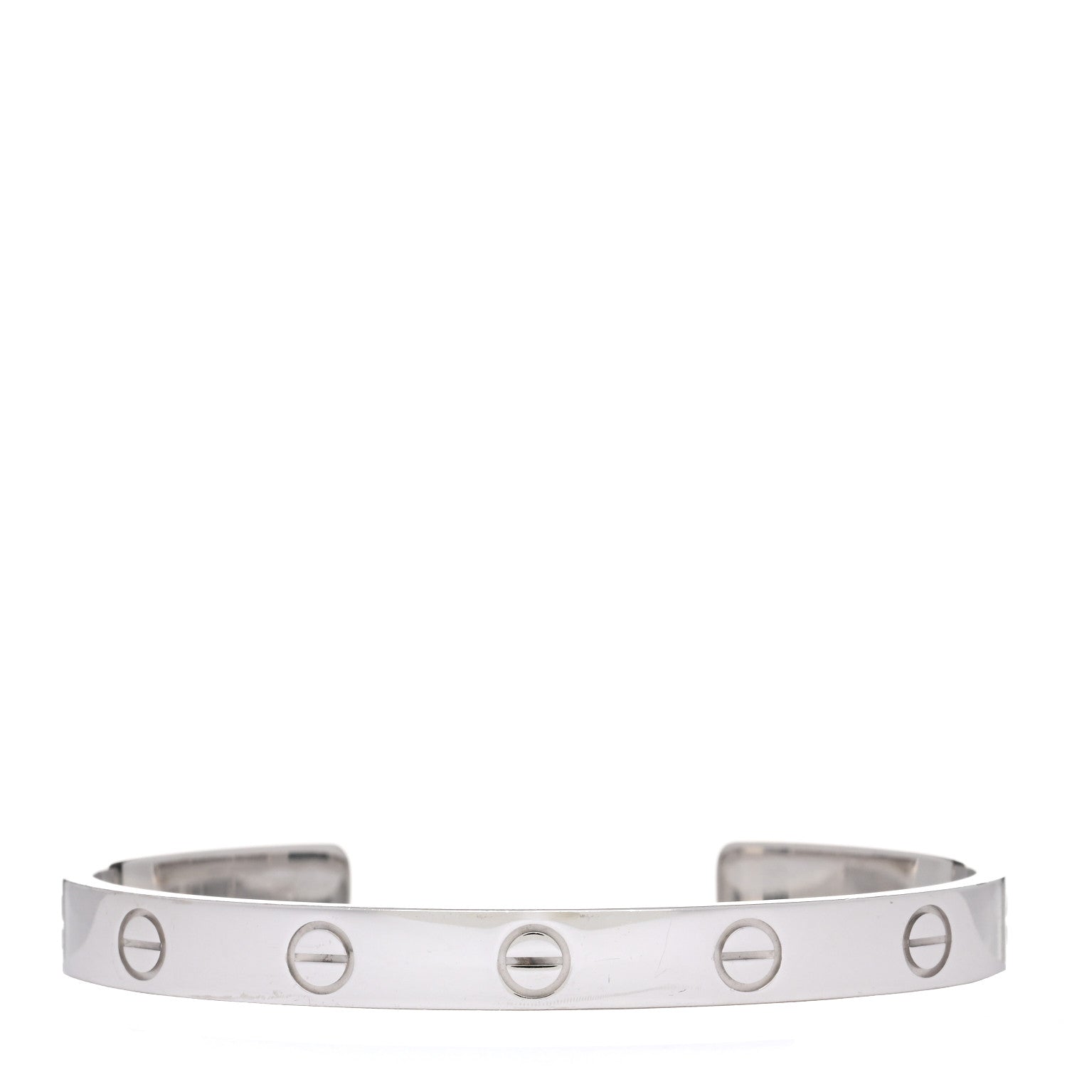 Cartier 18K White Gold LOVE Cuff Bracelet 16 1 of 3