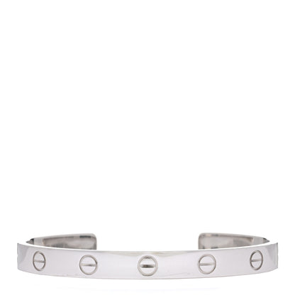 Cartier 18K White Gold LOVE Cuff Bracelet 16 1 of 3