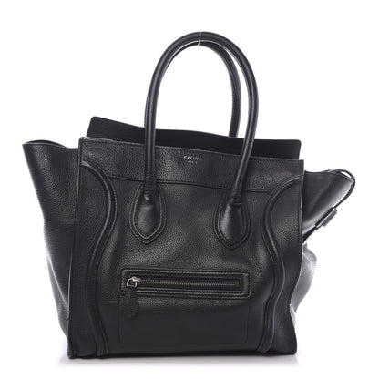 Celine Drummed Calfskin Mini Luggage Black 1 of 13