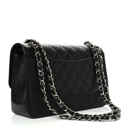 Chanel Caviar Quilted Jumbo Double Flap Black 3 of 11