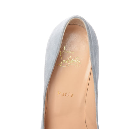 Christian Louboutin Veau Velours Pigalle Follies 100 Pumps 39.5 Nuage 8 of 13
