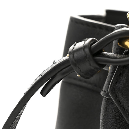 Gucci Softy Wonka Textured Dollar Calfskin Mini Diana Bucket Bag Black 11 of 12