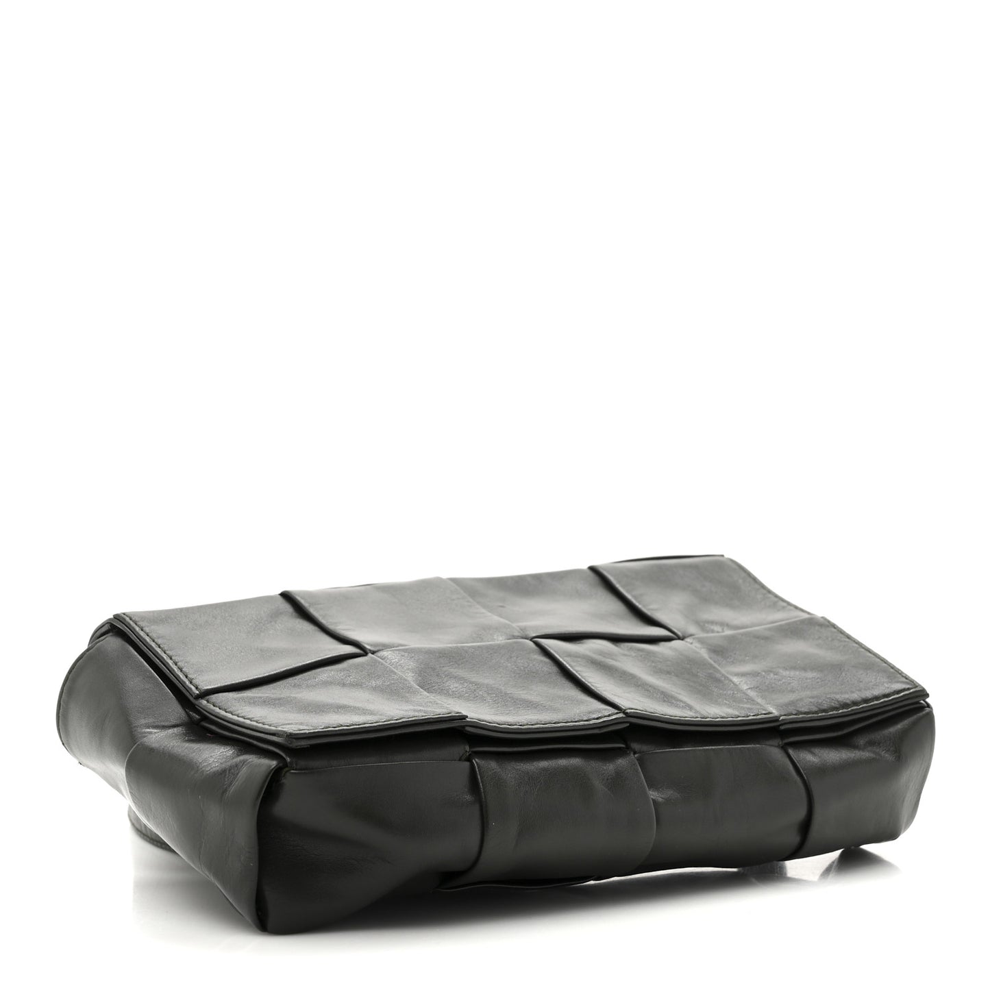 Paper Calfskin Intrecciato Cassette Belt Bag Raintree