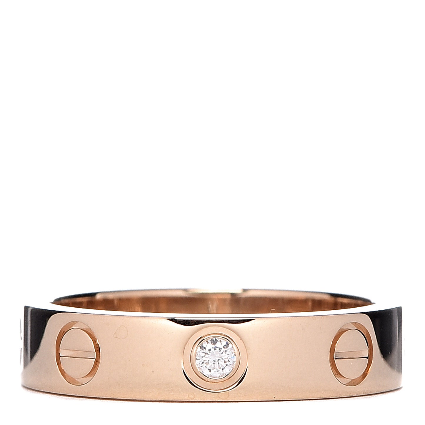 18K Yellow Gold Diamond 4mm LOVE Wedding Band Ring 47 4