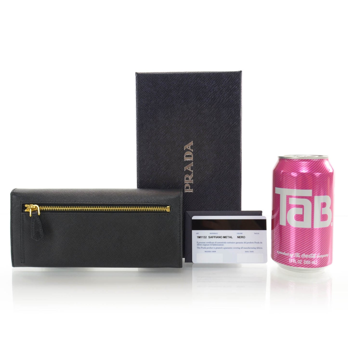 Saffiano Continental Flap Wallet Nero Black