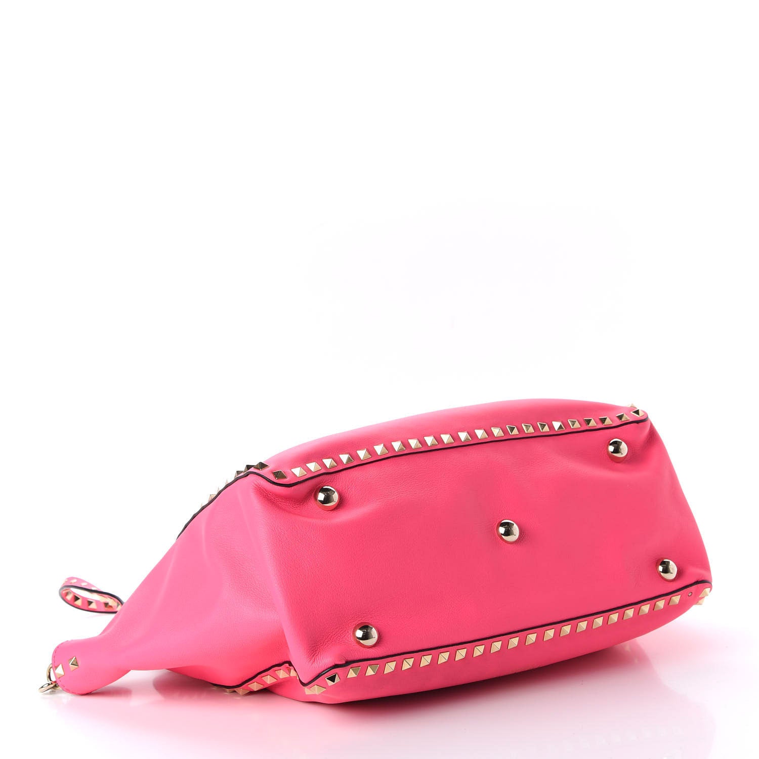 Valentino Garavani Vitello Medium Rockstud Tote Fuxia Fluo 5 of 10