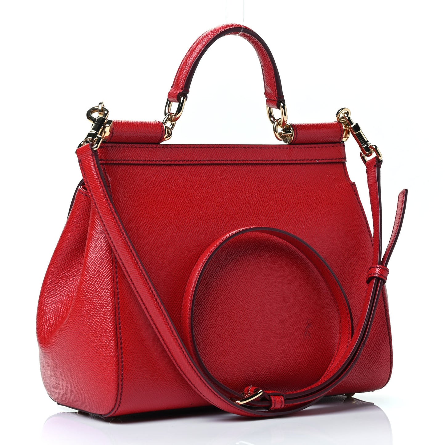 Dauphine Medium Miss Sicily Satchel Dark Red