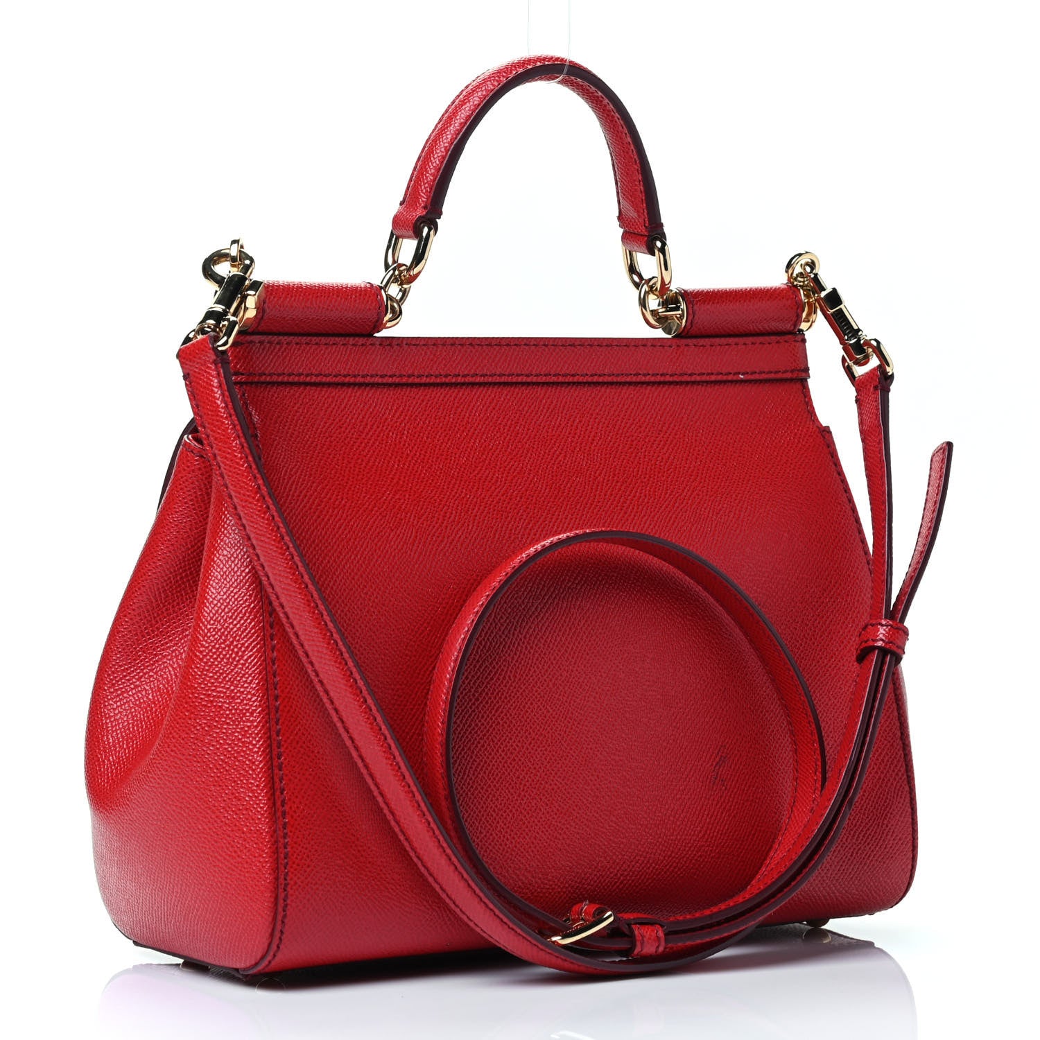 Dolce & Gabbana Dauphine Medium Miss Sicily Satchel Dark Red 2 of 4