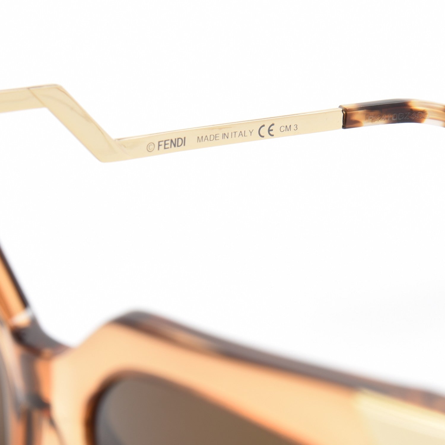 Fendi Iridia Cat Eye Sunglasses FF 0060/S Light Golden 6 of 7