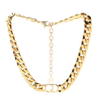 Christian Dior Metal CD Choker Necklace Gold 3 of 5