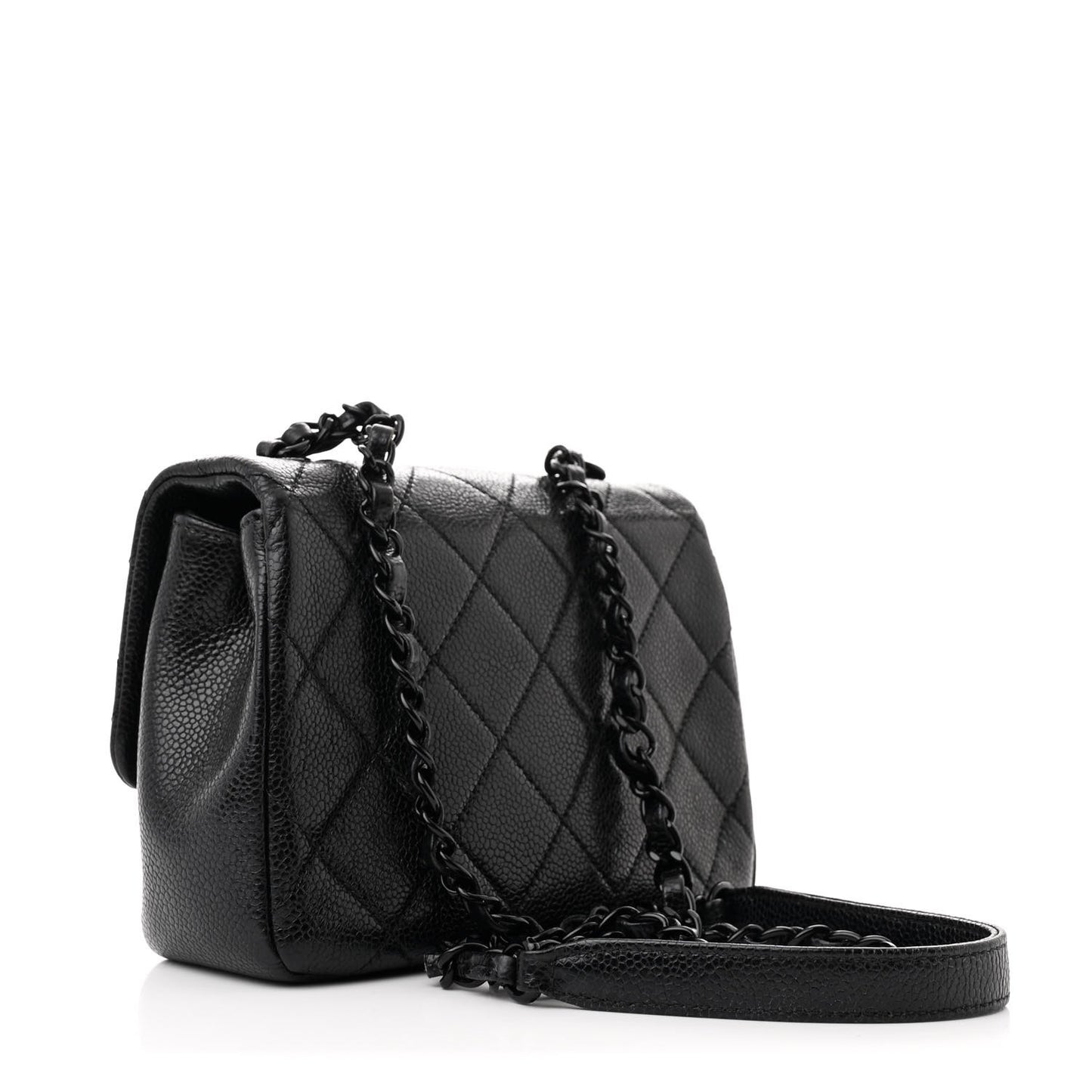 Caviar Quilted Incognito Mini Square Flap Black