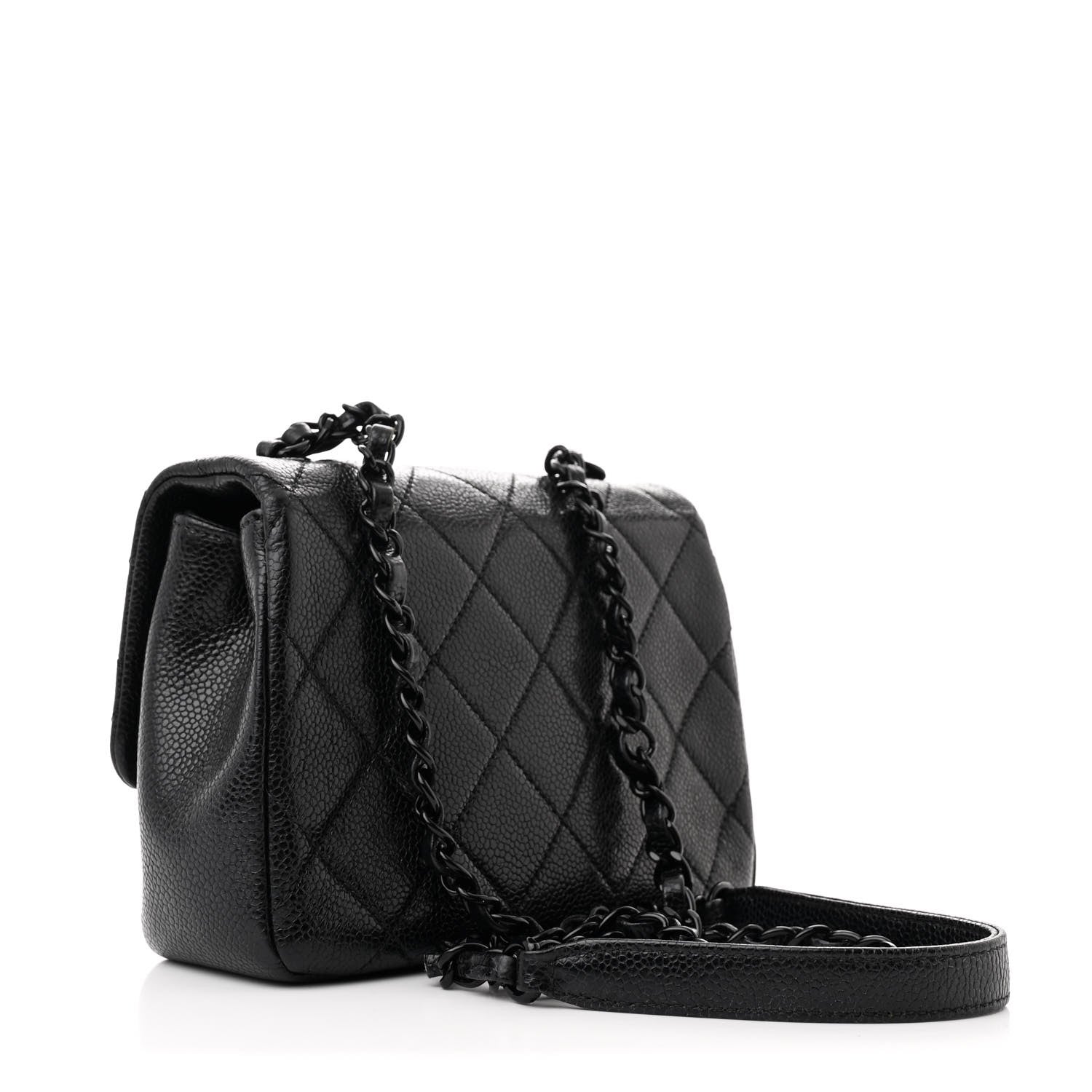 Chanel Caviar Quilted Incognito Mini Square Flap Black 3 of 10