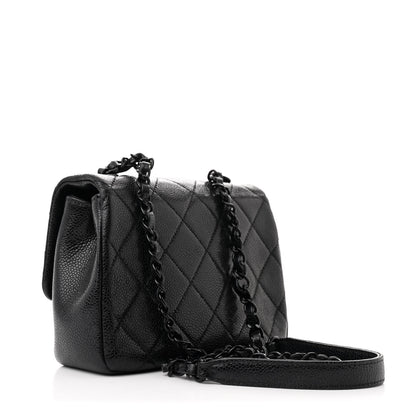 Chanel Caviar Quilted Incognito Mini Square Flap Black 3 of 10