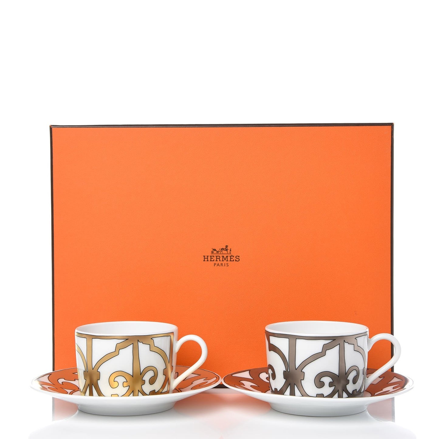 Porcelain Balcon du Guadalquivir Tea Cup and Saucer Set of 2