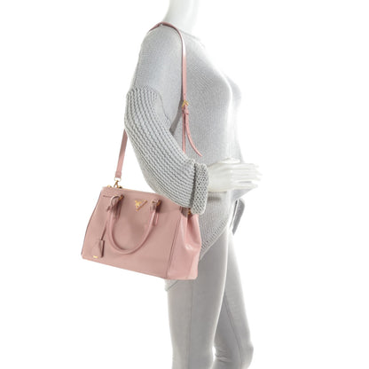 Prada Saffiano Small Galleria Double Zip Tote Orchidea 2 of 12