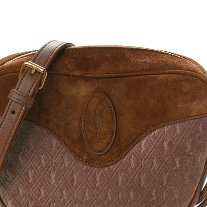 Saint Laurent Velvet Suede Le Monogramme Coeur Crossbody Brown 7 of 10