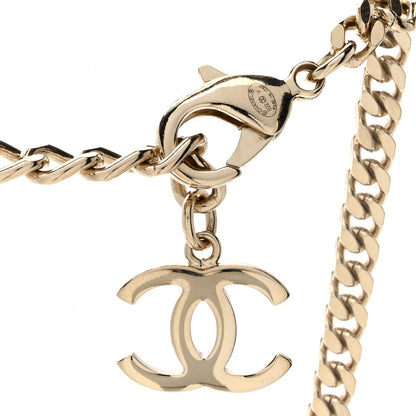 Chanel Crystal Chain CC Link Choker Gold Silver 4 of 4