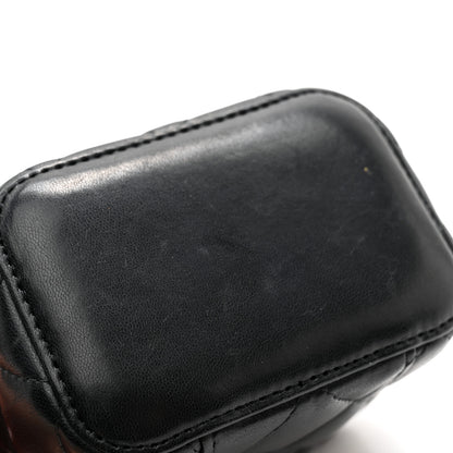 Chanel Lambskin Quilted Mini Vanity Case With Chain Black 9 of 10