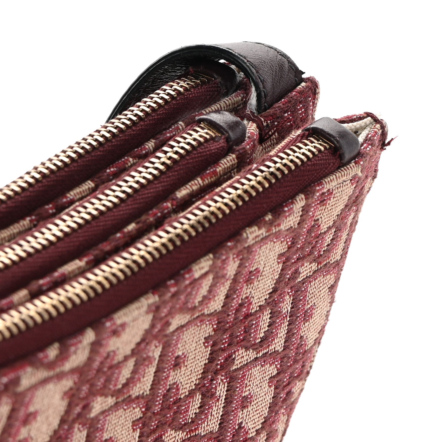 Christian Dior Oblique Saddle Pouch With Strap Burgundy 13 of 15