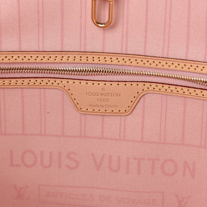 Louis Vuitton Damier Azur Neo Neverfull MM Rose Ballerine 5 of 9
