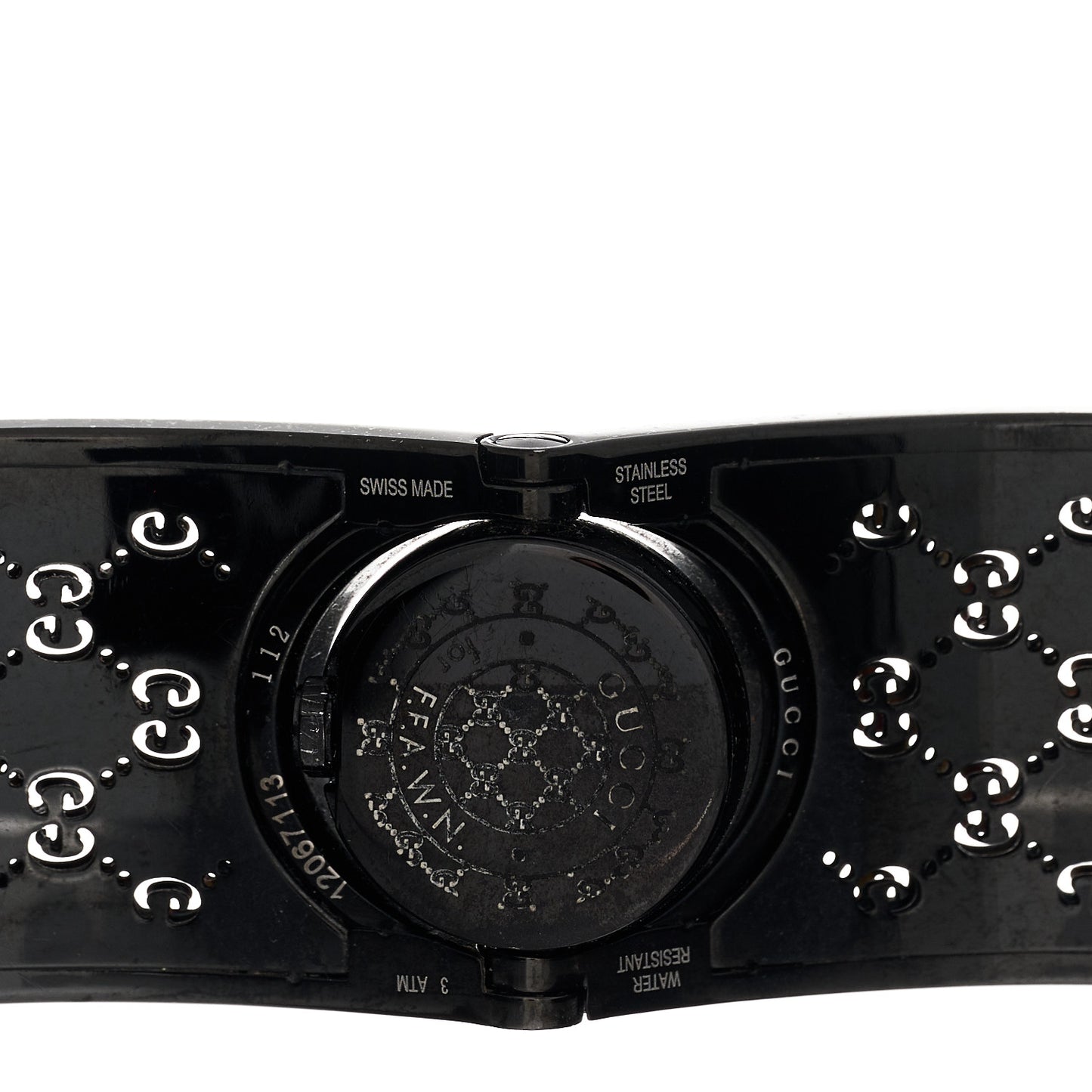 PVD Stainless Steel Black Diamond 23mm Twirl Quartz Watch Black
