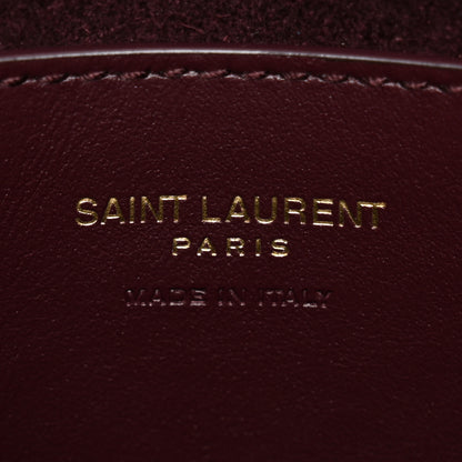 Saint Laurent Patent Calfskin Mini Voltaire Top Handle Bag Dark Wine 6 of 12